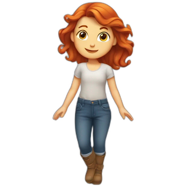 Une fille rousse fais de la pôle dance emoji