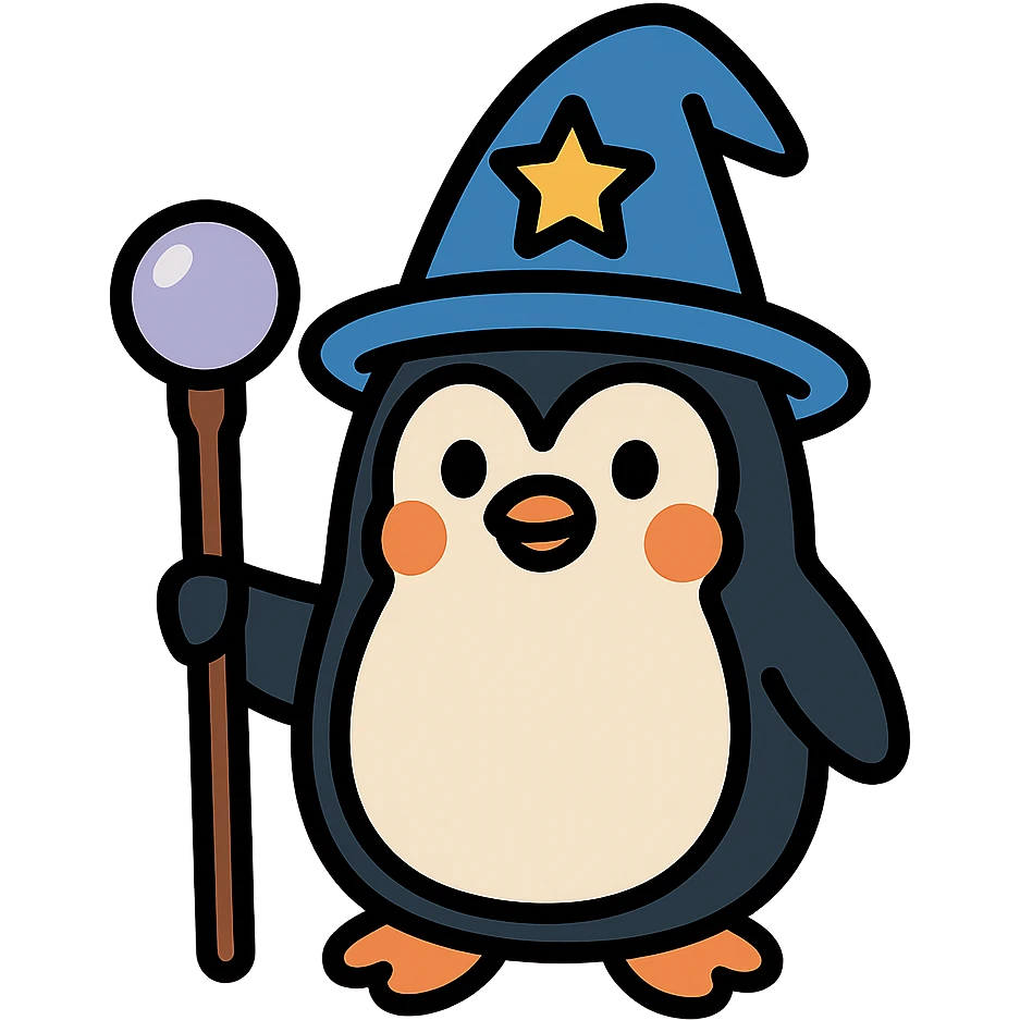 penguin wizard emoji