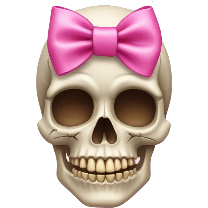skull with pink bow emoji
