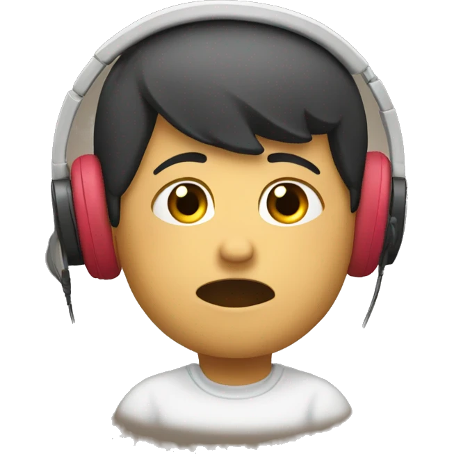 Persevering with earphone emoji