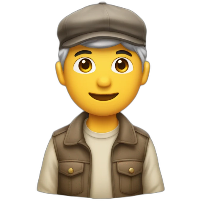 menino com boné de pato emoji