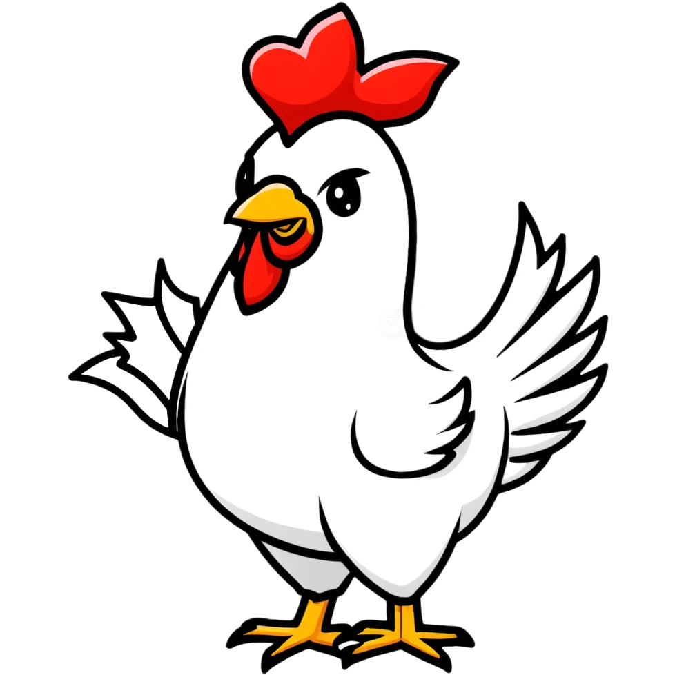royal rooster wearing a crown emoji