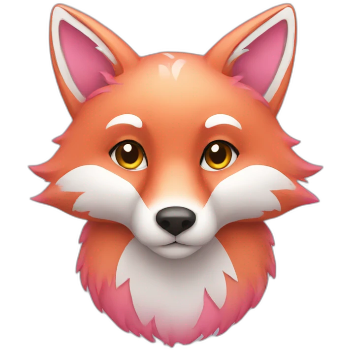 Fox color pink emoji
