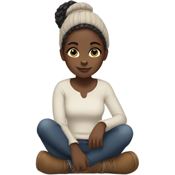 Black girl with UGG emoji