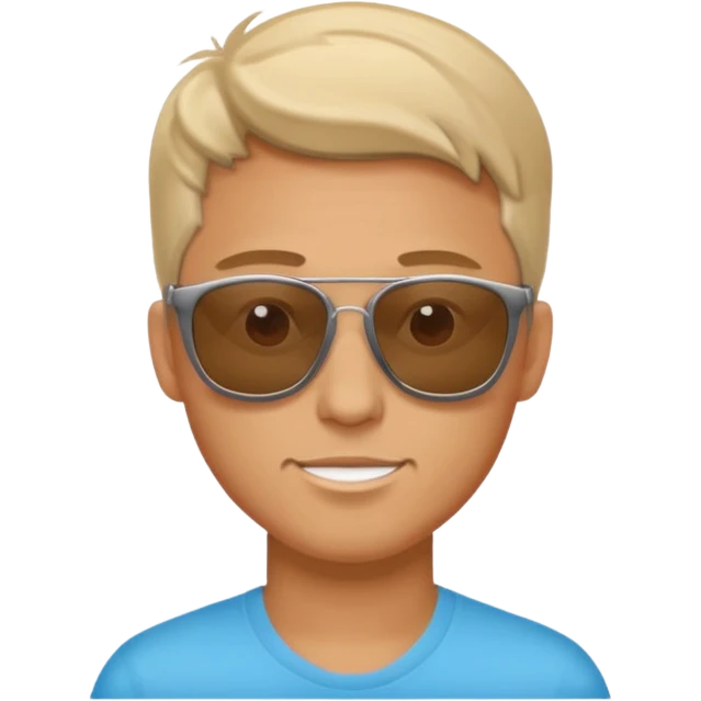 white male model wearing sunglasses full body emoji