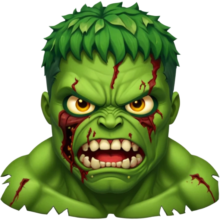 Zombie Hulk face  emoji