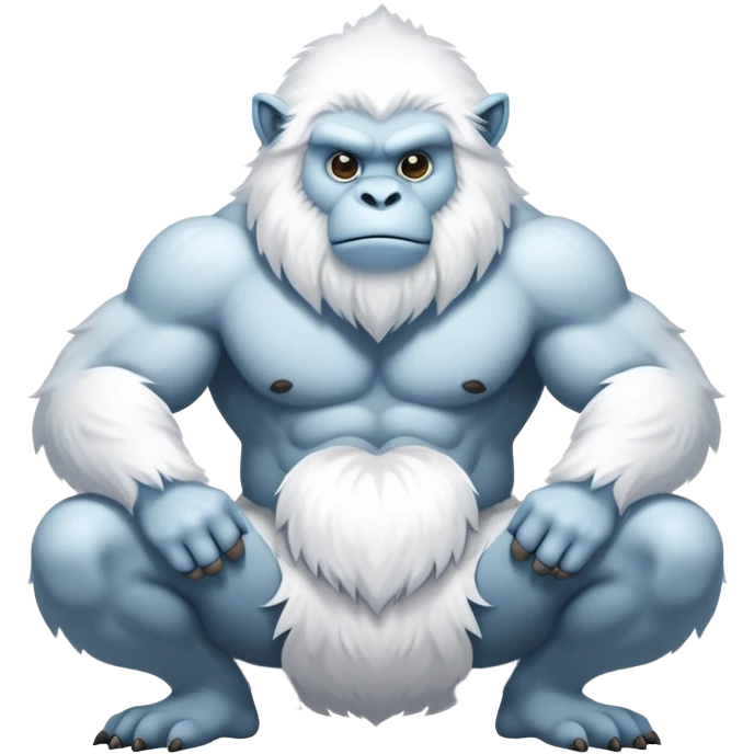 squatting yeti  emoji