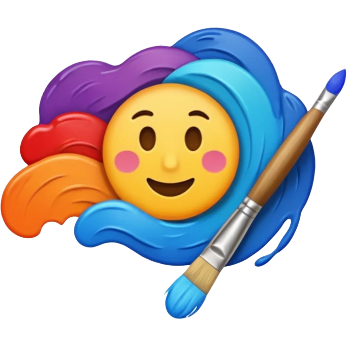a Painting mid-way in making  emoji