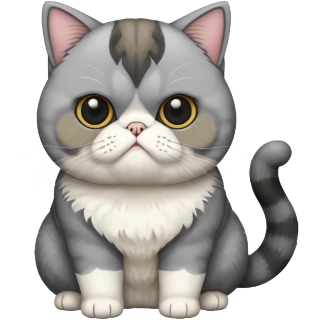 full body of exotic shorthair cat, front view emoji