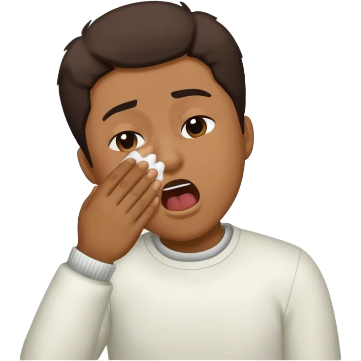 person using their arms one extended and one arm sneezing  emoji