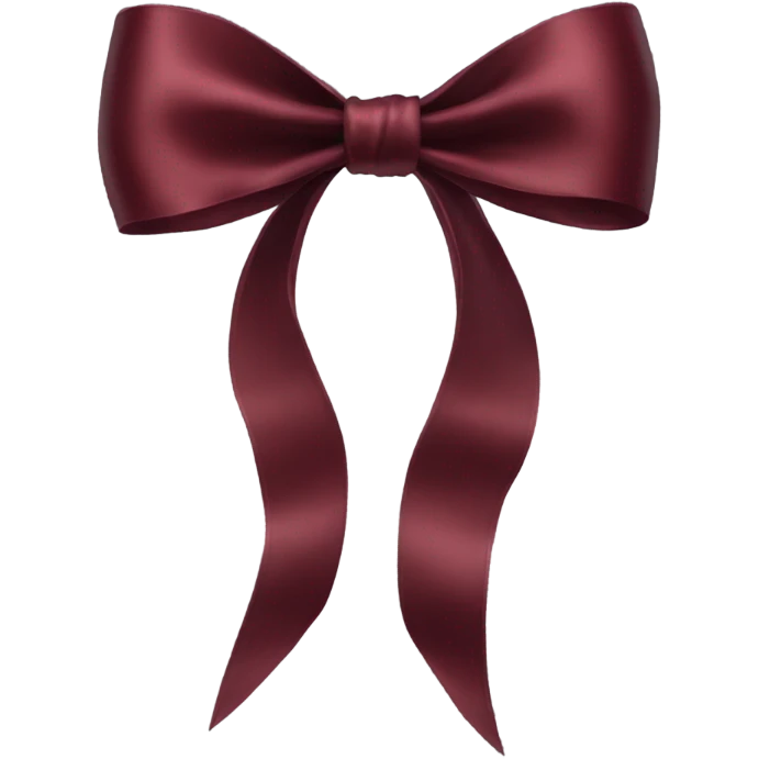 dark red silk bow emoji