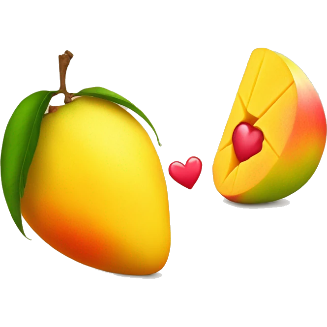 broken heart but a mango emoji