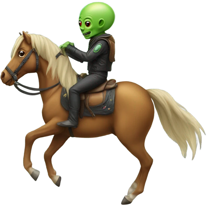 Alien riding horse emoji