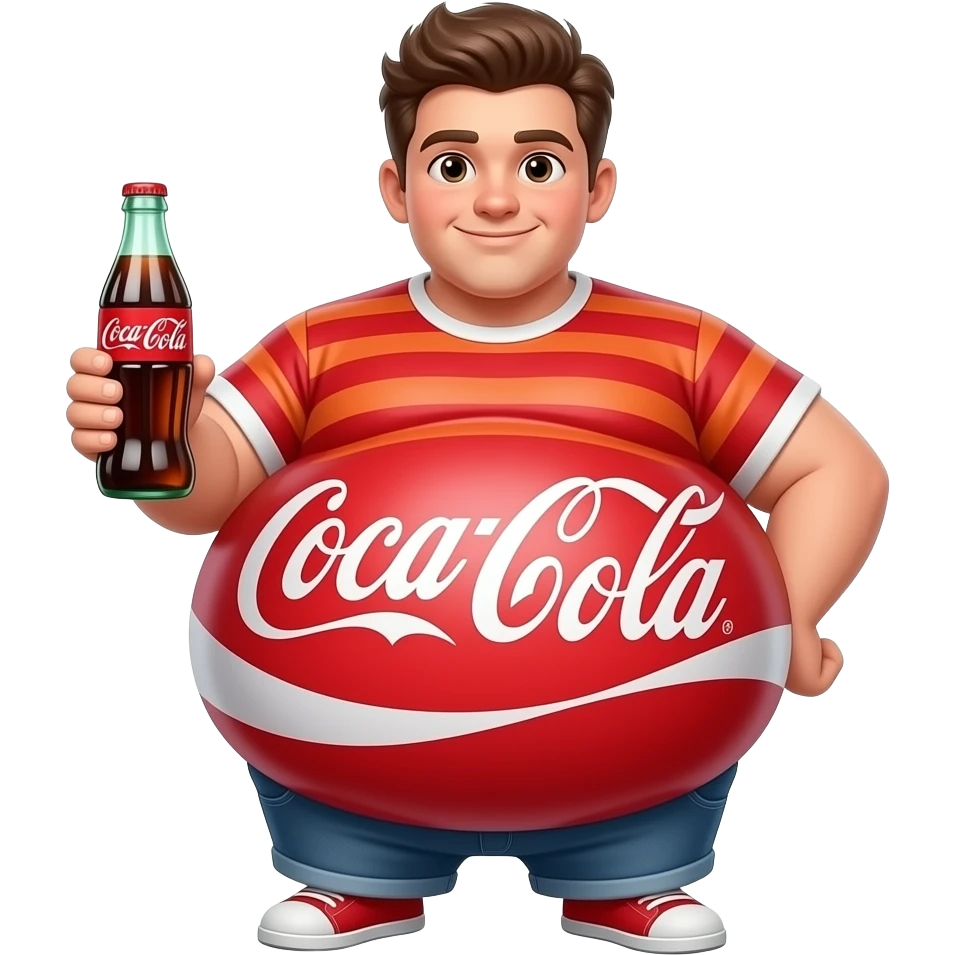 Zrób chłopak 17 latek z cola brzuchem🫄🏼 brzuch ma kształt jak balon + twarty brzuch + super ekstremalnie ogromny brzuch i trzyma coca-cole emoji