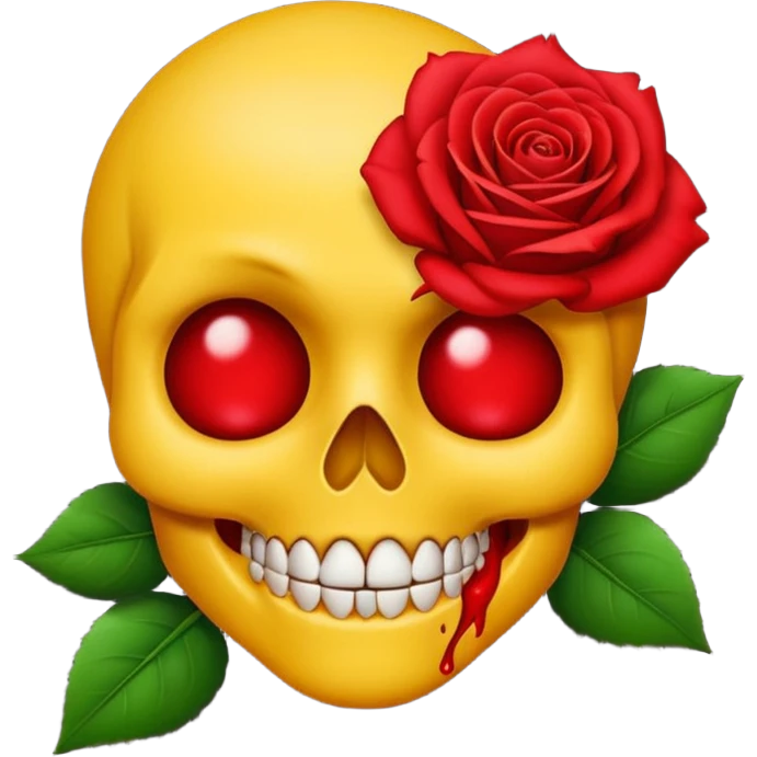 I want this emoji 💀 with this in its mouth 🥀  emoji