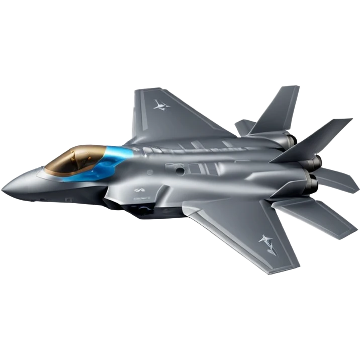F-35 fighter jet in flight with no background. emoji