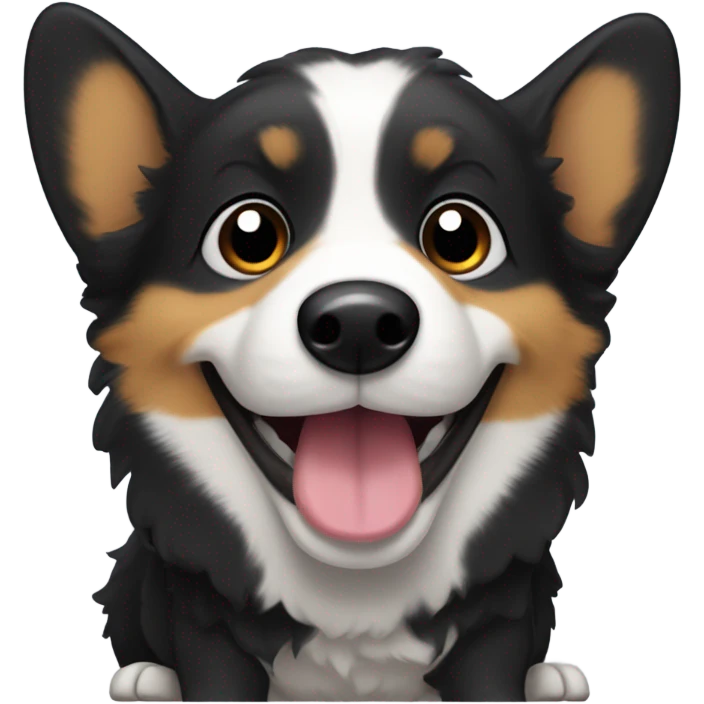 Black stinky corgi emoji