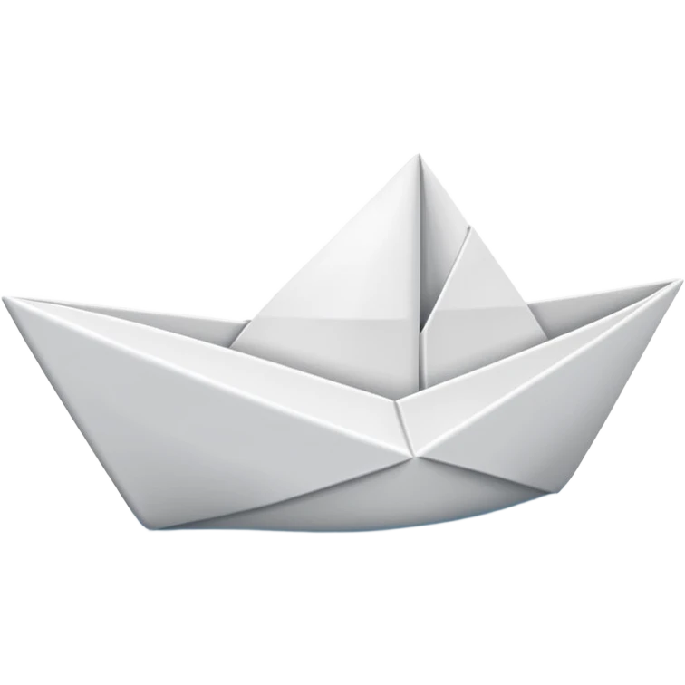 emoji de barco de papel de color blanco o celeste emoji