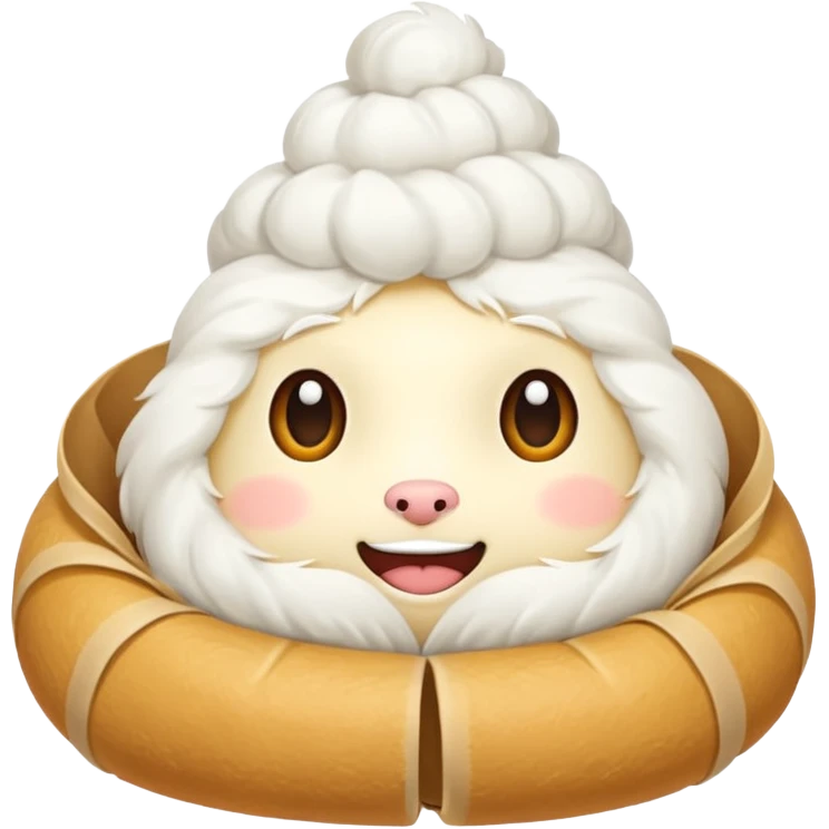 patishapta white color without plate under it emoji