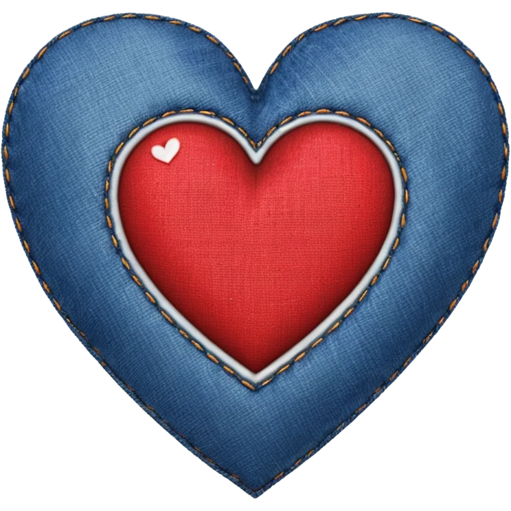 Heart shaped blue Denim  emoji
