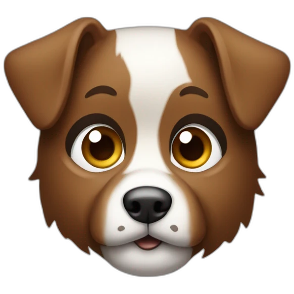 Veterinaria castaña ojos marrones emoji