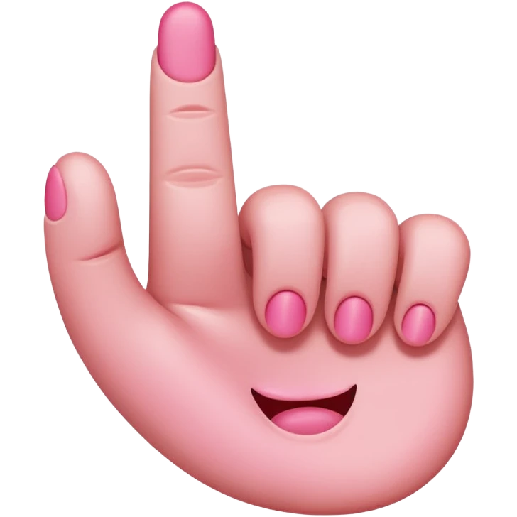 pink middle finger emoji