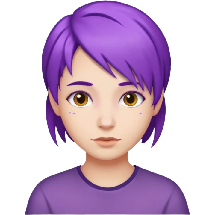 purple haired person emoji
