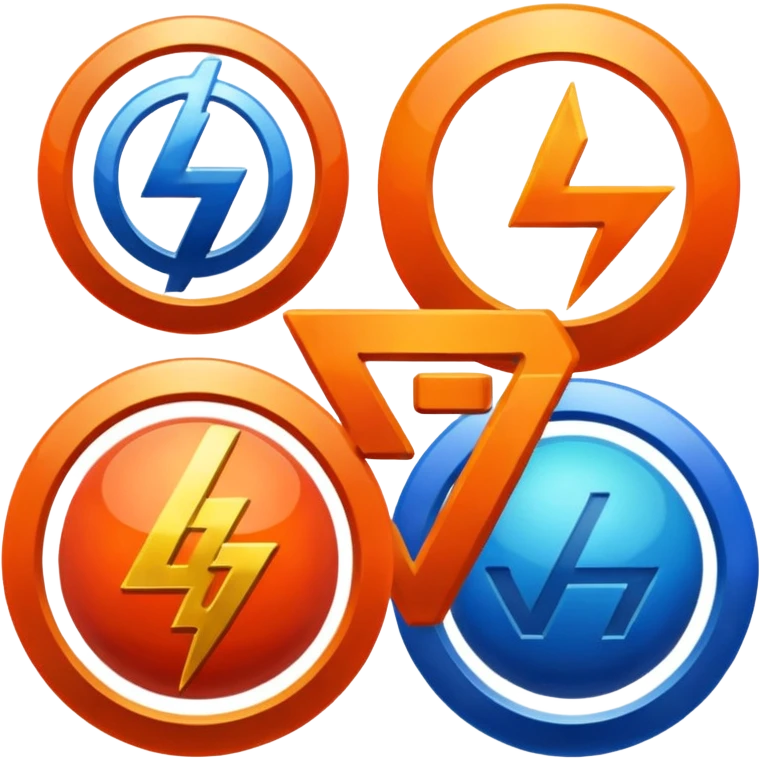 je voudrais un symbole HP (Heatlh) un SPEED, un FORCE/POWER, un KI dans le thème de DBZ emoji