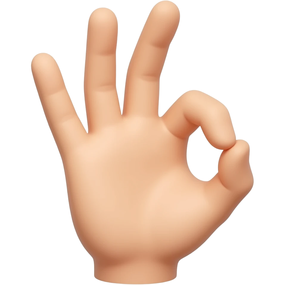 👌Put one ok sign on to of  the other ok sign emoji