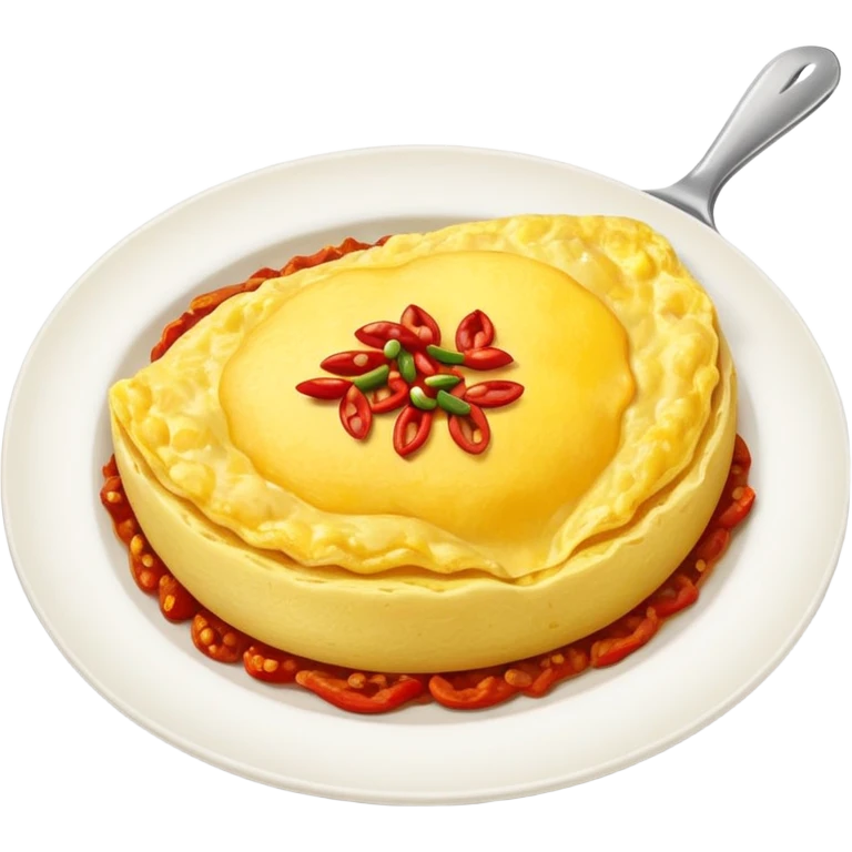 omelette with chili emoji