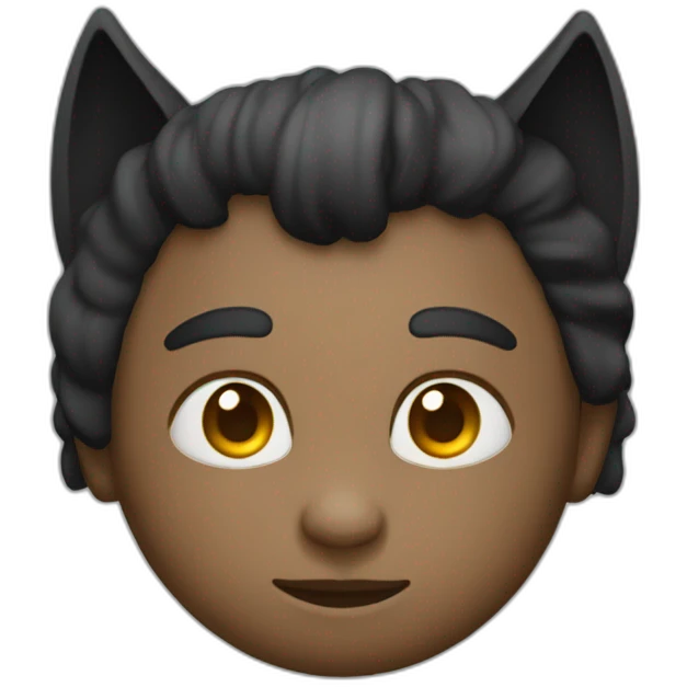 black cathead with crescen moon on his head emoji