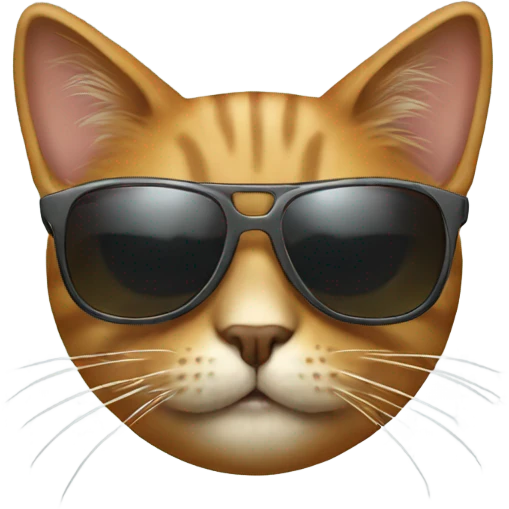 Cat with sunglasses emoji