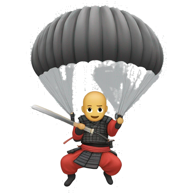 Samurai Parachuting￼ emoji