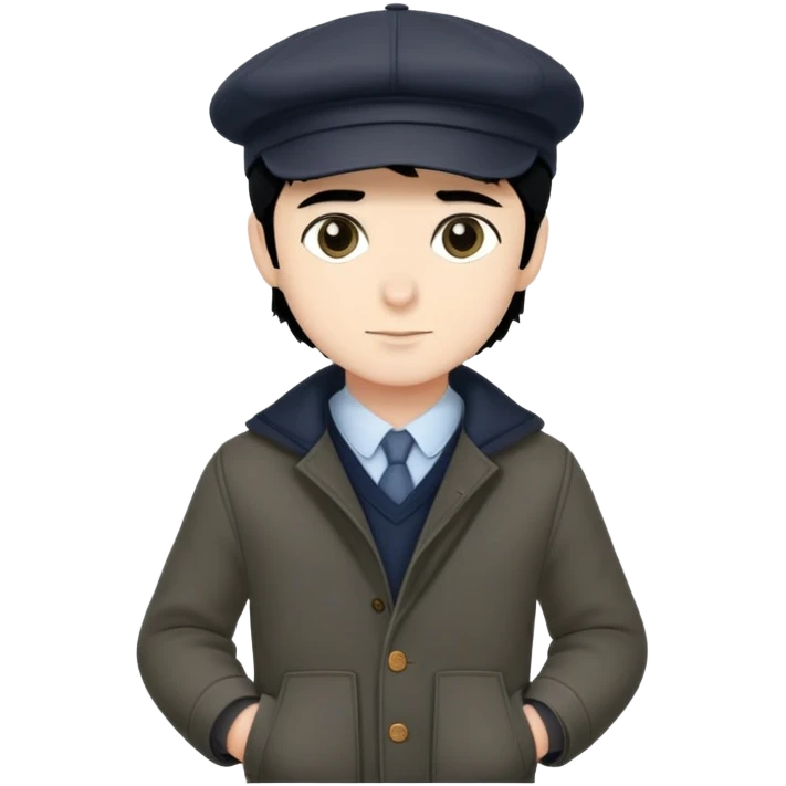  boy in hat outdoors full-length hyperrealistic handsome man, in clothes in the style of loro piana, in a cap, black hair, origin Spanish Armenian emoji