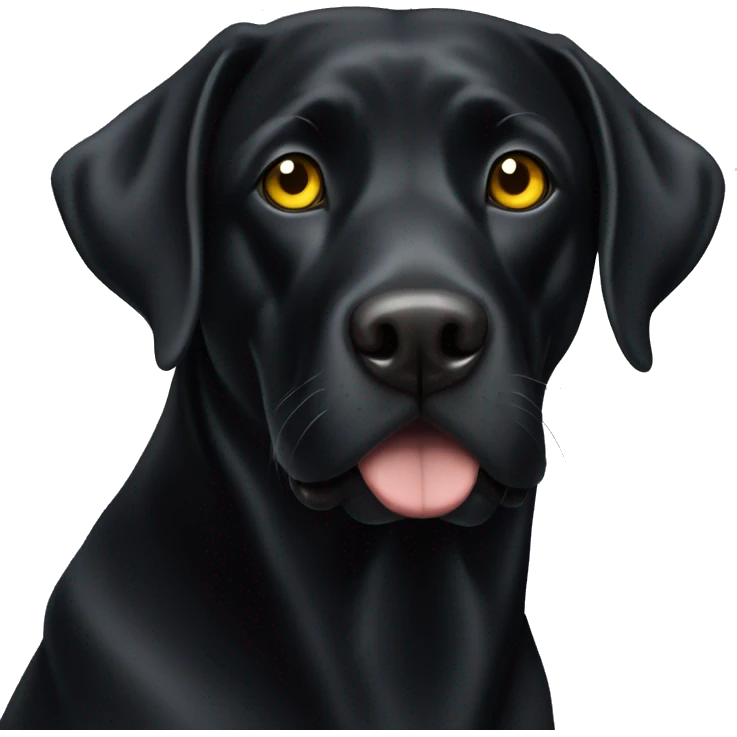 black lab with yellow eyes emoji