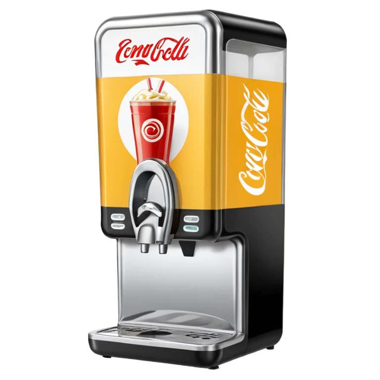 Digital soda dispenser in a fast food restaurant background  emoji
