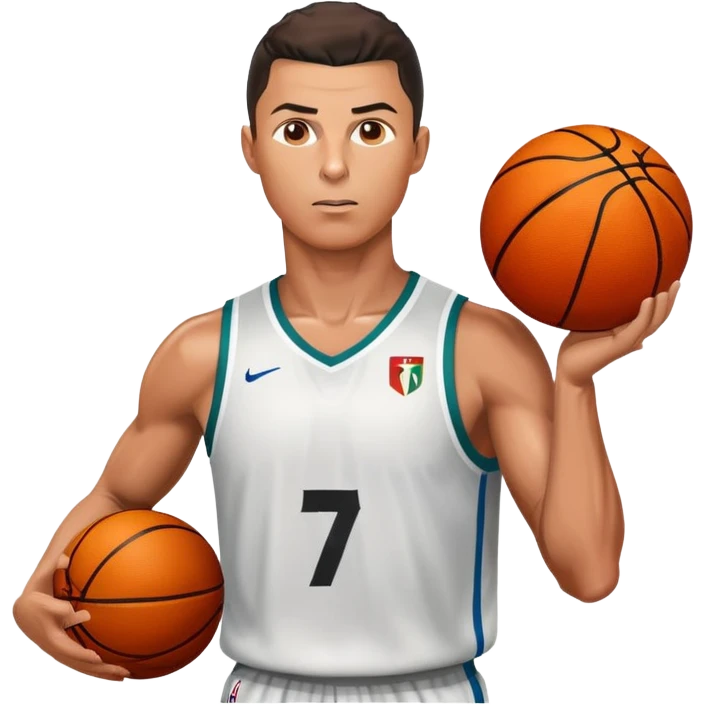 Cristiano Ronaldo as a basketball player emoji