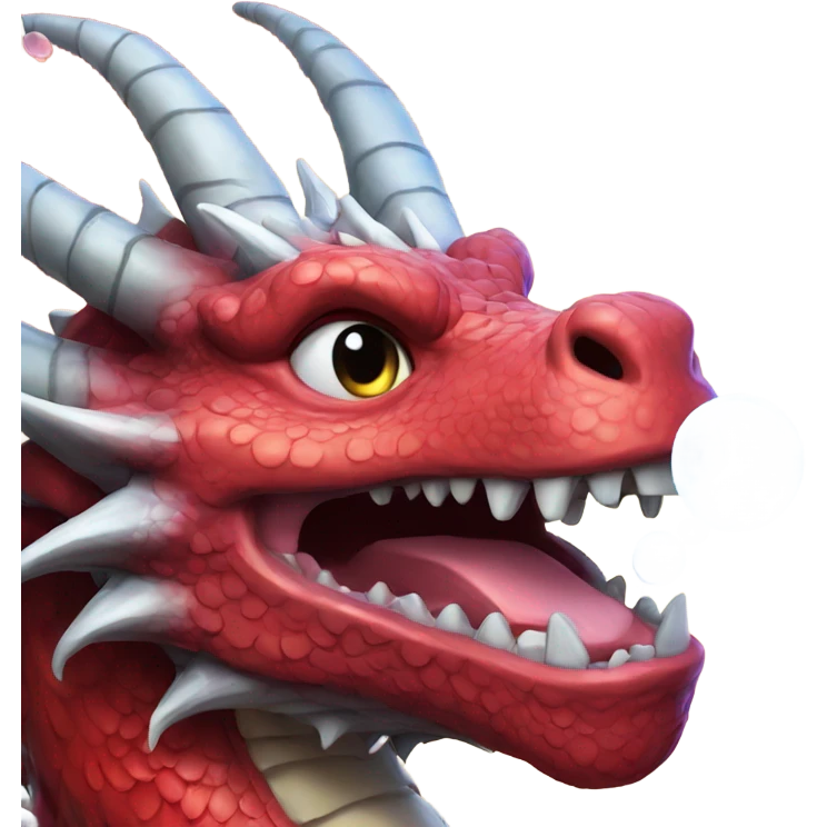 Dragon breathing bubbles emoji