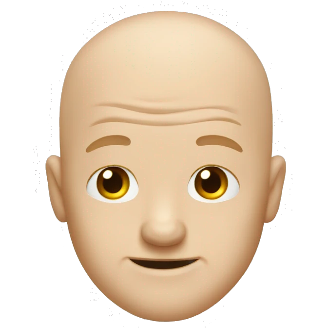 bald white man winking emoji