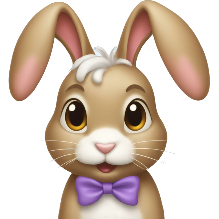 Bunny ￼with a bow emoji