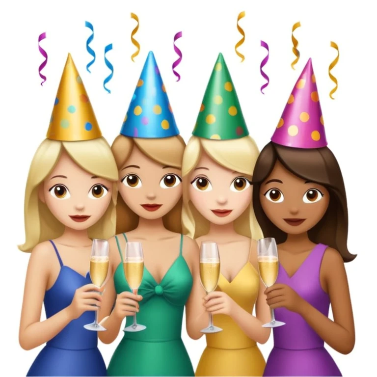 girls celebrating  emoji