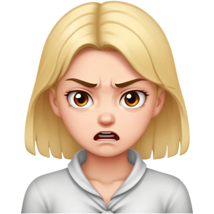 Girl mad with hands on neck emoji