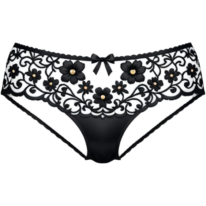 Black lace underwear emoji