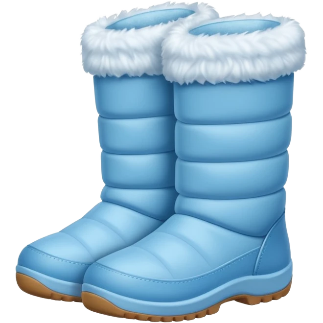 baby blue snow boots emoji