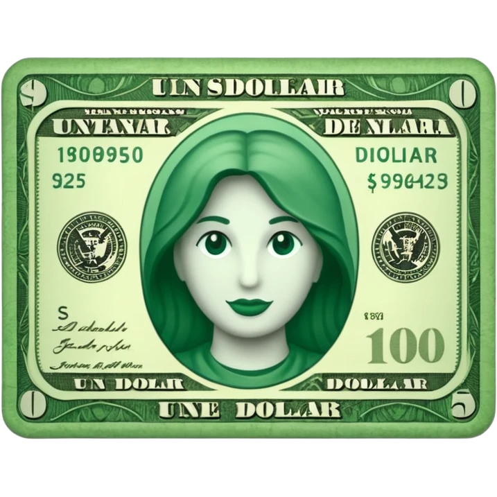 quiero un billete de dolar emoji