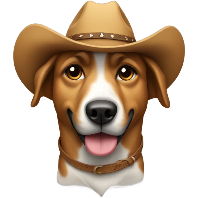 dog with a cowboy hat emoji