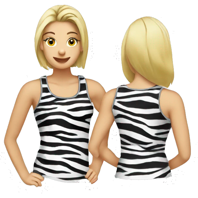 Zebra print tank top  emoji