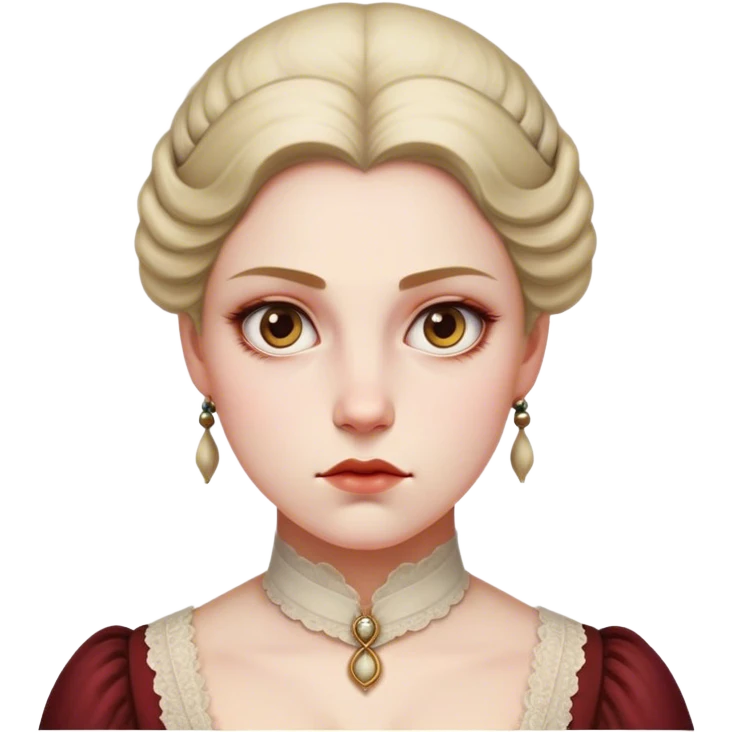 Cinematic Realistic Marie Curie Portrait Emoji, depicted as a pioneering scientist with a determined gaze in period attire, rendered with detailed textures and soft intellectual lighting that captures her groundbreaking legacy. emoji