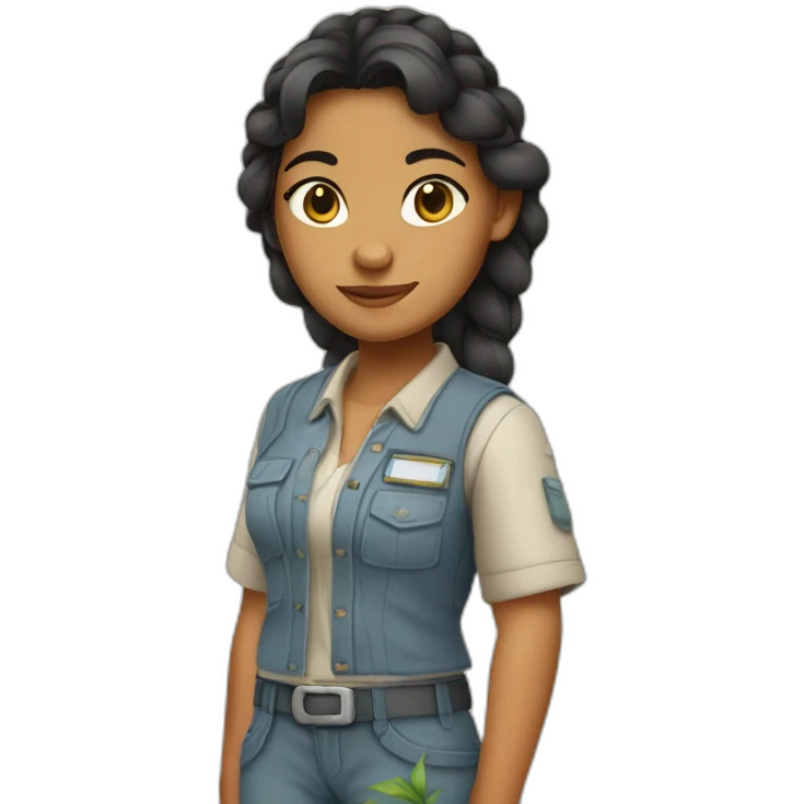 Polynesian girl dressed in mine work clothes  emoji