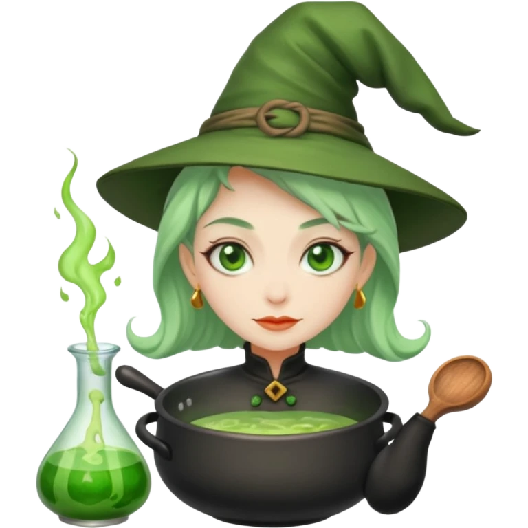 green witch cooking potion emoji